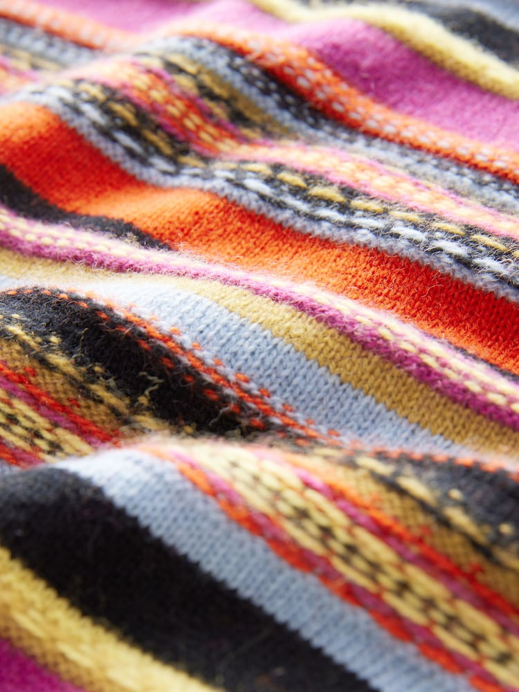 Regenbogenfarben - Premium Pullover aus 100 % Lammwolle mit Strickmuster und Rundhalsausschnitt - Bild 8 von 8 Regenbogenfarben - Premium Pullover aus 100 % Lammwolle mit Strickmuster und Rundhalsausschnitt - Bild 8 von 8