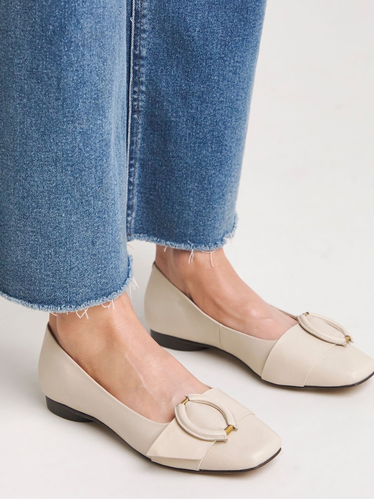 Anthology By JD Williams Leather Ballerinas In Extra Wide Fit - Imagen 2 de 3