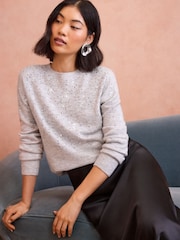Love & Roses Grey Cosy Crew Neck Jumper - Image 1 of 4