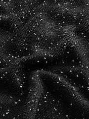 Black Sequin Embellished Sparkle Bow Back Knitted Jumper - Image 8 of 8