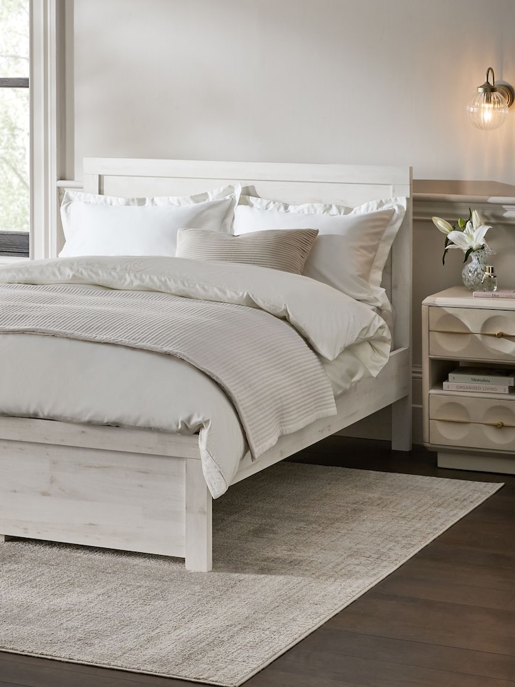 White Oak Effect Bronx Wooden Bed Frame - Image 1 of 6