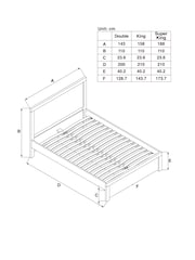 White Oak Effect Bronx Wooden Bed Frame - Image 4 of 6