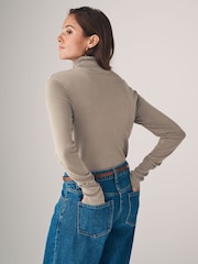 The Set Navy Blue/Black/Berry Red/Mink 4 Pack Fine Knit Roll Neck Jumpers - Image 4 of 7