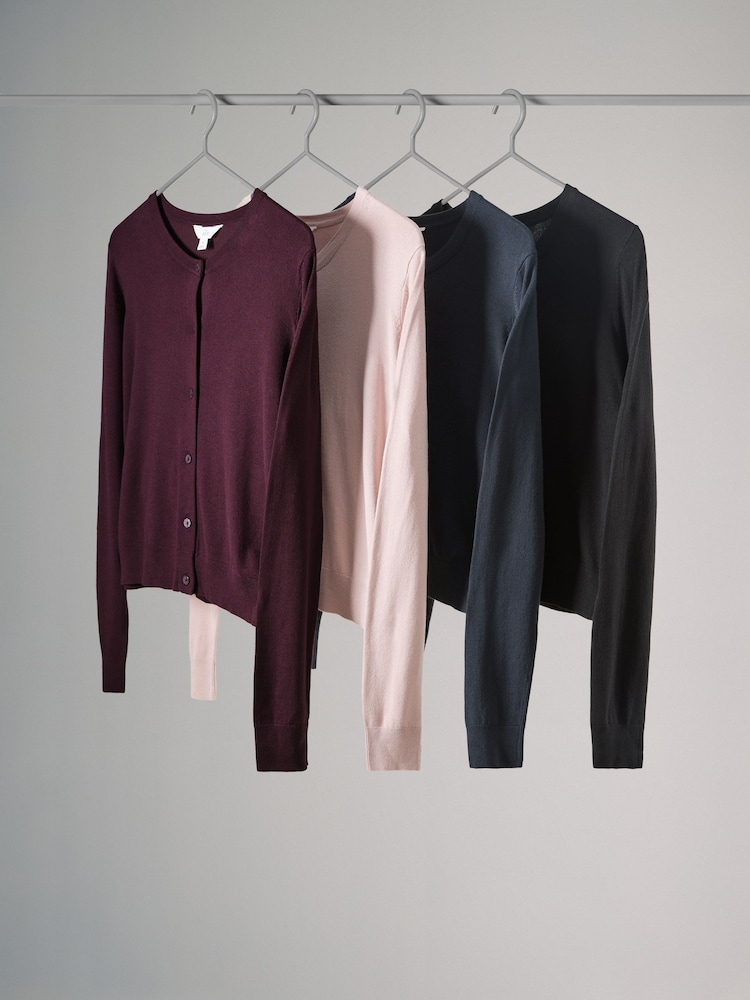 The Set 4 komplet Fine Knit z gumbi po celotni dolžini pletene jope - Slika 1 iz 3 The Set 4 komplet Fine Knit z gumbi po celotni dolžini pletene jope - Slika 1 iz 3