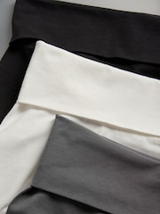 The Set Black/Cream/Graphite Grey 3 Pack Bardot Long Sleeve Tops - Image 11 of 12