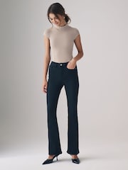 The Set Black/Taupe Brown/Graphite Grey 3 Pack Ribbed Turtle Neck Cap Sleeve Bodysuits - Image 2 of 12