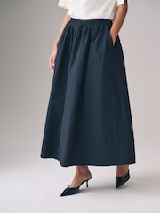 The Set Black/Taupe Brown 2 Pack Taffetta Full Midi Skirts - Image 3 of 7