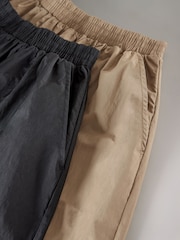 The Set Black/Taupe Brown 2 Pack Taffetta Full Midi Skirts - Image 6 of 7