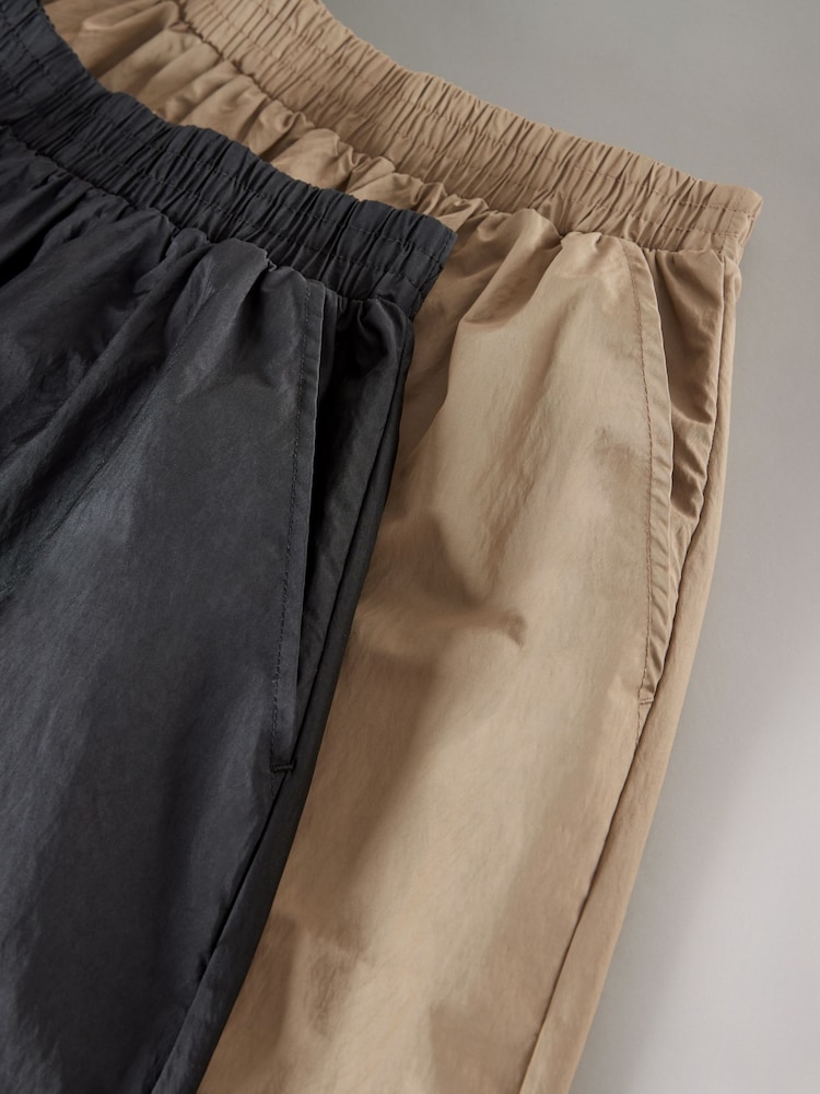 The Set Black/Taupe Brown 2 Pack Taffetta Full Midi Skirts - Image 6 of 7