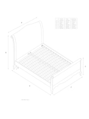 Relaxed Chenille Light Natural With Footend Josie Bed Frame - Image 4 of 7