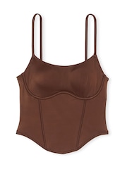 Victoria's Secret PINK Ganache Nude Soft Stretch Corset Top - Image 3 of 3