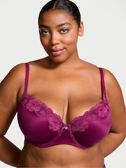 Victoria's Secret Plum Rouge Purple Lace Trim Demi Bra - Image 1 of 3