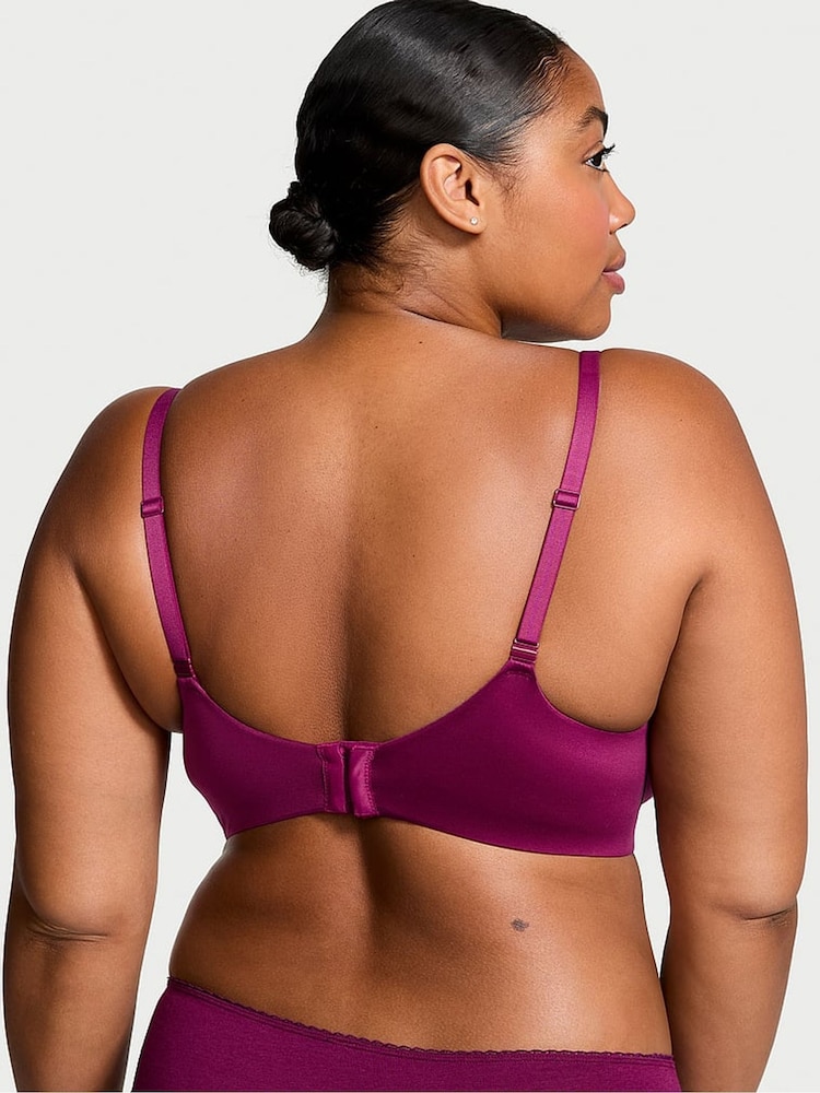 Victoria's Secret Plum Rouge Purple Lace Trim Demi Bra - Image 2 of 3