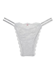 Parel zilvergrijs - Victoria's Secret slipje met glinsterende bandjes - Image 3 of 3