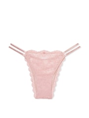 Victoria's Secret Chalk Rose Pink Brazilian Twinkle Strap Knickers - Image 3 of 3