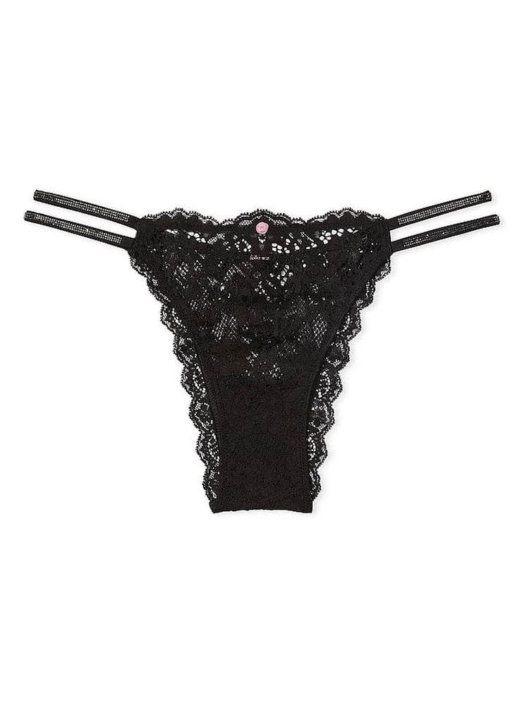 Zwart - Victoria's Secret slipje met glinsterende bandjes - Image 3 of 3