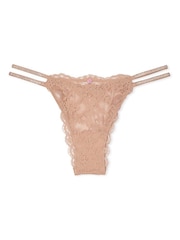 Victoria's Secret Praline Nude Brazilian Twinkle Strap Knickers - Image 3 of 3