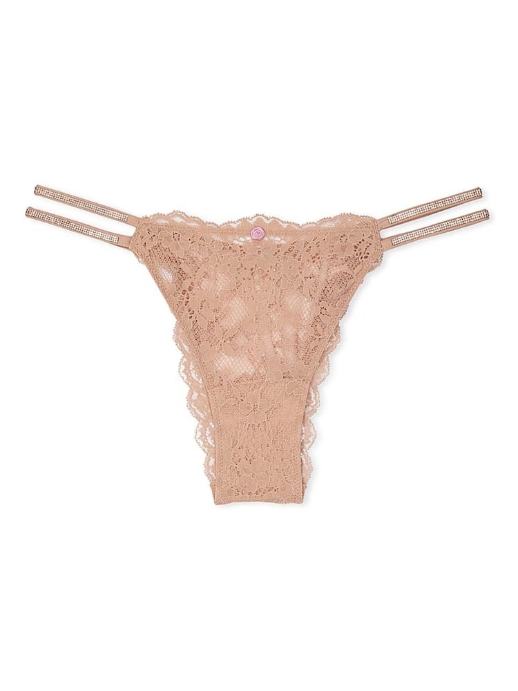 Victoria's Secret Praline Nude Brazilian Twinkle Strap Knickers - Image 3 of 3 Victoria's Secret Praline Nude Brazilian Twinkle Strap Knickers - Image 3 of 3