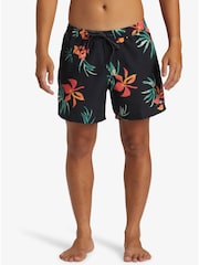 Quiksilver Black Everyday Mix Volly 15" Foral Swim Shorts - Image 1 of 6