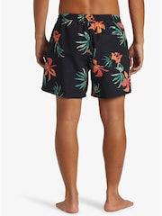 Quiksilver Black Everyday Mix Volly 15" Foral Swim Shorts - Image 2 of 6