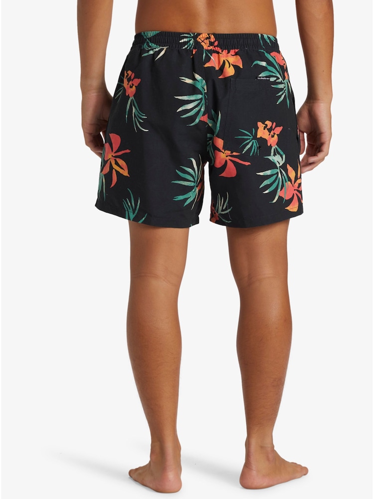 Quiksilver Black Everyday Mix Volly 15" Foral Swim Shorts - Image 2 of 6