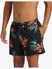 Quiksilver Black Everyday Mix Volly 15" Foral Swim Shorts - Image 4 of 6
