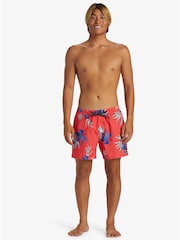 Quiksilver Red Everyday Mix Volly 15" Foral Swim Shorts - Image 3 of 6