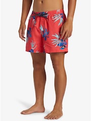 Quiksilver Red Everyday Mix Volly 15" Foral Swim Shorts - Image 4 of 6