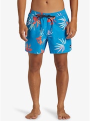 Quiksilver Blue Everyday Mix Volly 15" Foral Swim Shorts - Image 1 of 6