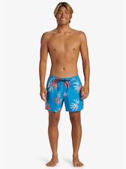 Quiksilver Blue Everyday Mix Volly 15" Foral Swim Shorts - Image 2 of 6