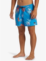 Quiksilver Blue Everyday Mix Volly 15" Foral Swim Shorts - Image 4 of 6