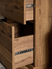 Dark Bronx Oak Effect 6 Drawer Wide Dressing Table - Image 9 of 11