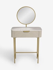 Light Grey Valencia 1 Drawer Solid Mango Wood Dressing Table - Image 4 of 9