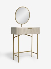 Light Grey Valencia 1 Drawer Solid Mango Wood Dressing Table - Image 6 of 9