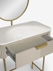 Light Grey Valencia 1 Drawer Solid Mango Wood Dressing Table - Image 8 of 9