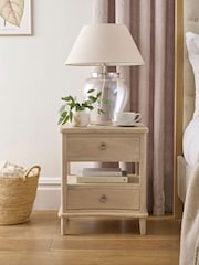 Light Natural Sadie Solid Mango Wood 2 Drawer Bedside Table - Image 1 of 9
