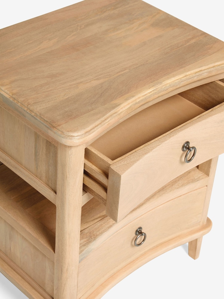 Light Natural Sadie Solid Mango Wood 2 Drawer Bedside Table - Image 10 of 10 Light Natural Sadie Solid Mango Wood 2 Drawer Bedside Table - Image 10 of 10