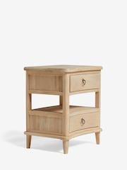 Light Natural Sadie Solid Mango Wood 2 Drawer Bedside Table - Image 8 of 9