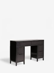 Black Cora Leopard Print Glass Console Dressing Table - Image 6 of 8