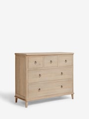 Light Natural Sadie Solid Mango Wood 5 Drawer Chest of Drawers - Image 6 of 8