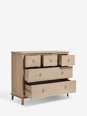 Light Natural Sadie Solid Mango Wood 5 Drawer Chest of Drawers - Image 7 of 8