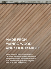 Natural Valencia 1 Drawer 2 Doors Solid Mango Wood Dressing Table - Image 13 of 13