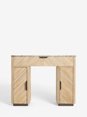 Natural Valencia 1 Drawer 2 Doors Solid Mango Wood Dressing Table - Image 5 of 10