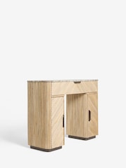 Natural Valencia 1 Drawer 2 Doors Solid Mango Wood Dressing Table - Image 8 of 10