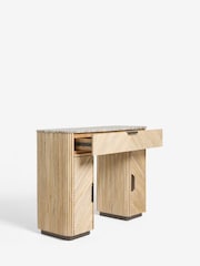 Natural Valencia 1 Drawer 2 Doors Solid Mango Wood Dressing Table - Image 9 of 10