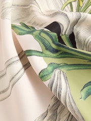 Green Lily Print Kew Collection Short Sleeve Top - Image 7 of 8
