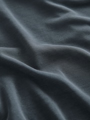 Grey Charcoal Long Sleeve V-Neck Bubblehem Blouse - Image 8 of 8