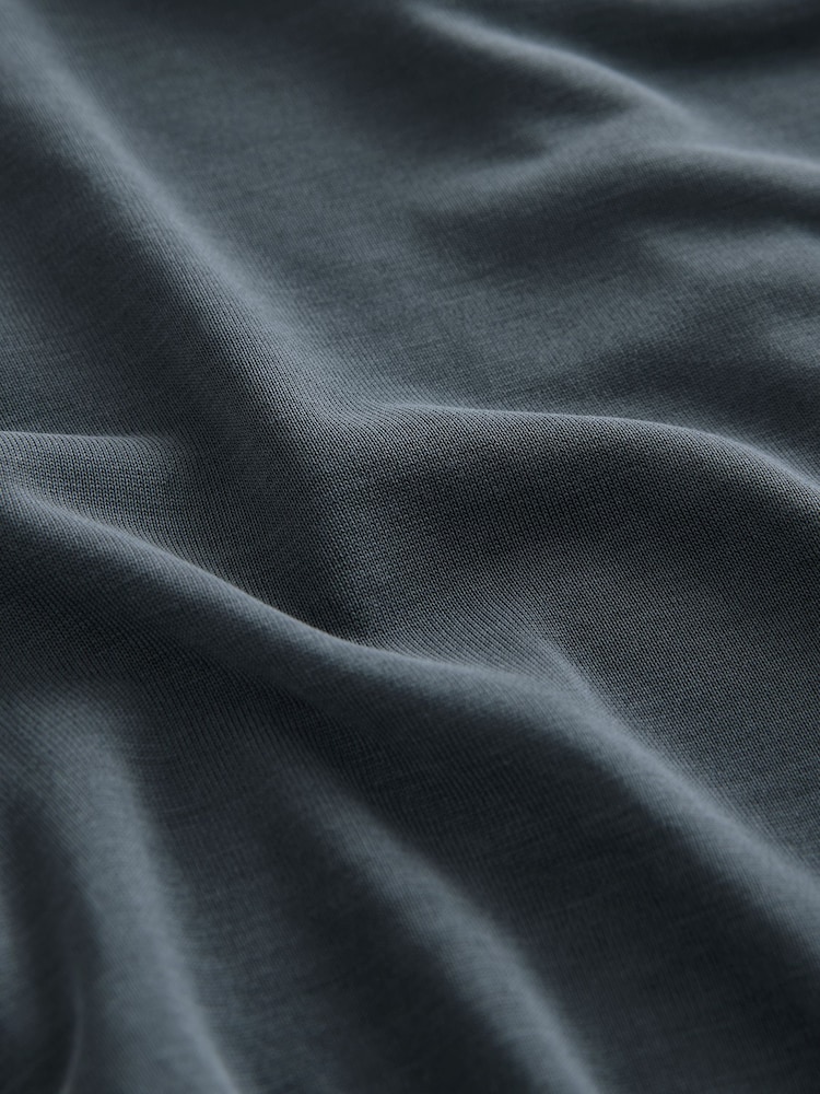 Grey Charcoal Long Sleeve V-Neck Bubblehem Blouse - Image 8 of 8