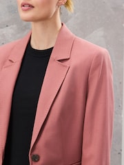 Pink Tailored Single Breasted Blazer With Wool - Image 5 of 9