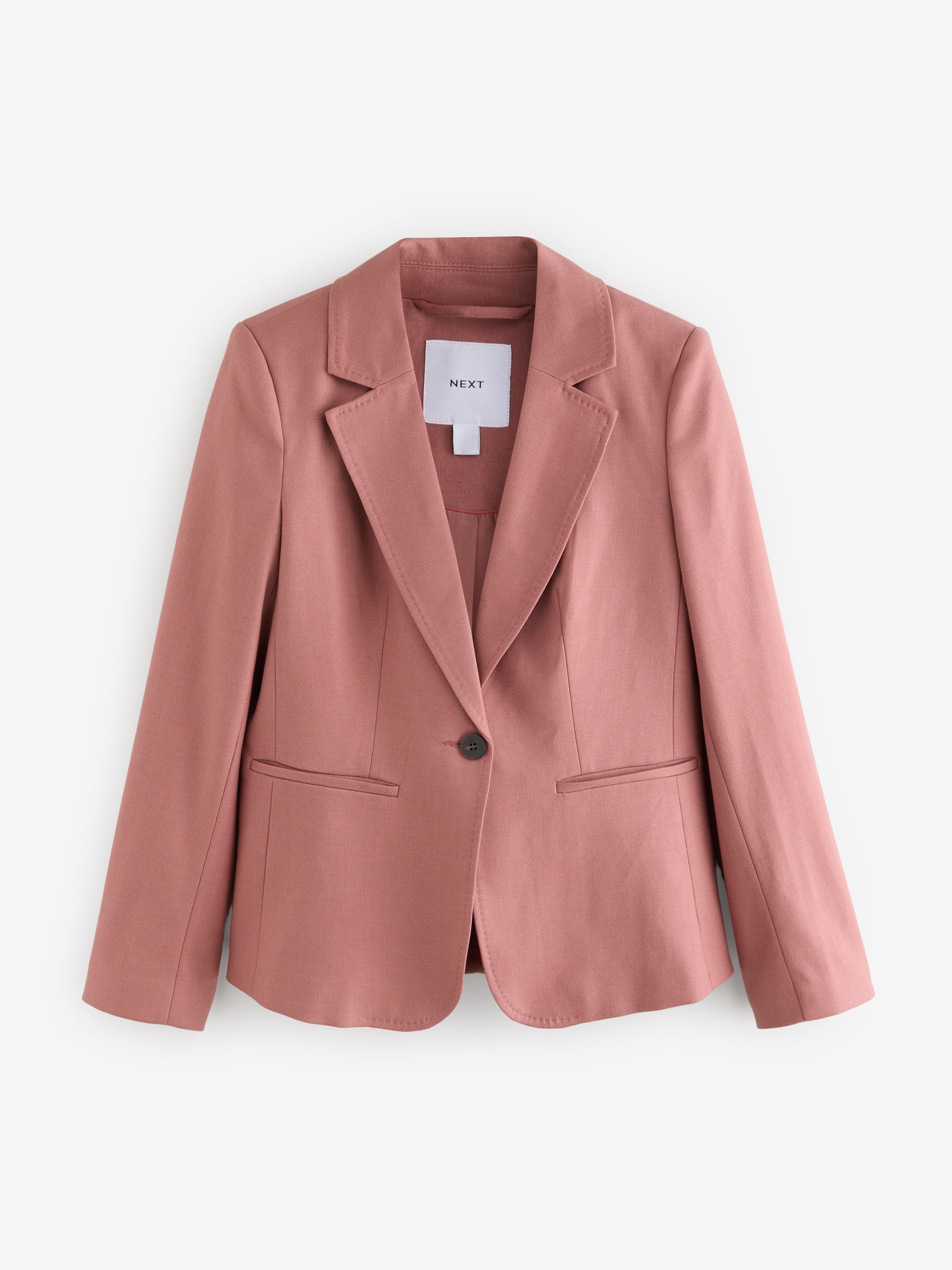 Buy Pink Tailored Single Breasted Blazer With Wool from the